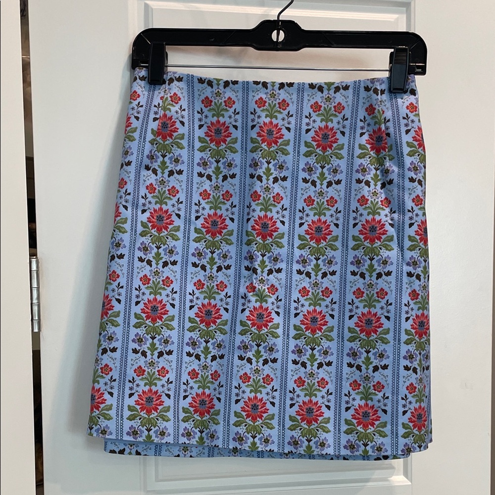 Hill House Blue Floral A-Line Skirt